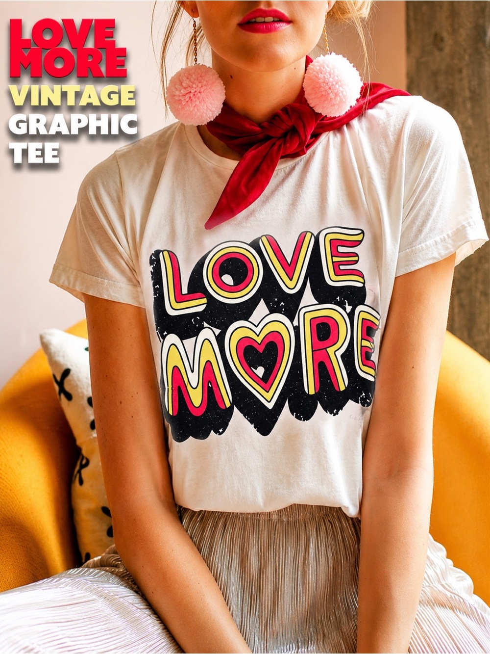 Love More Vintage Graphic Tee NEW